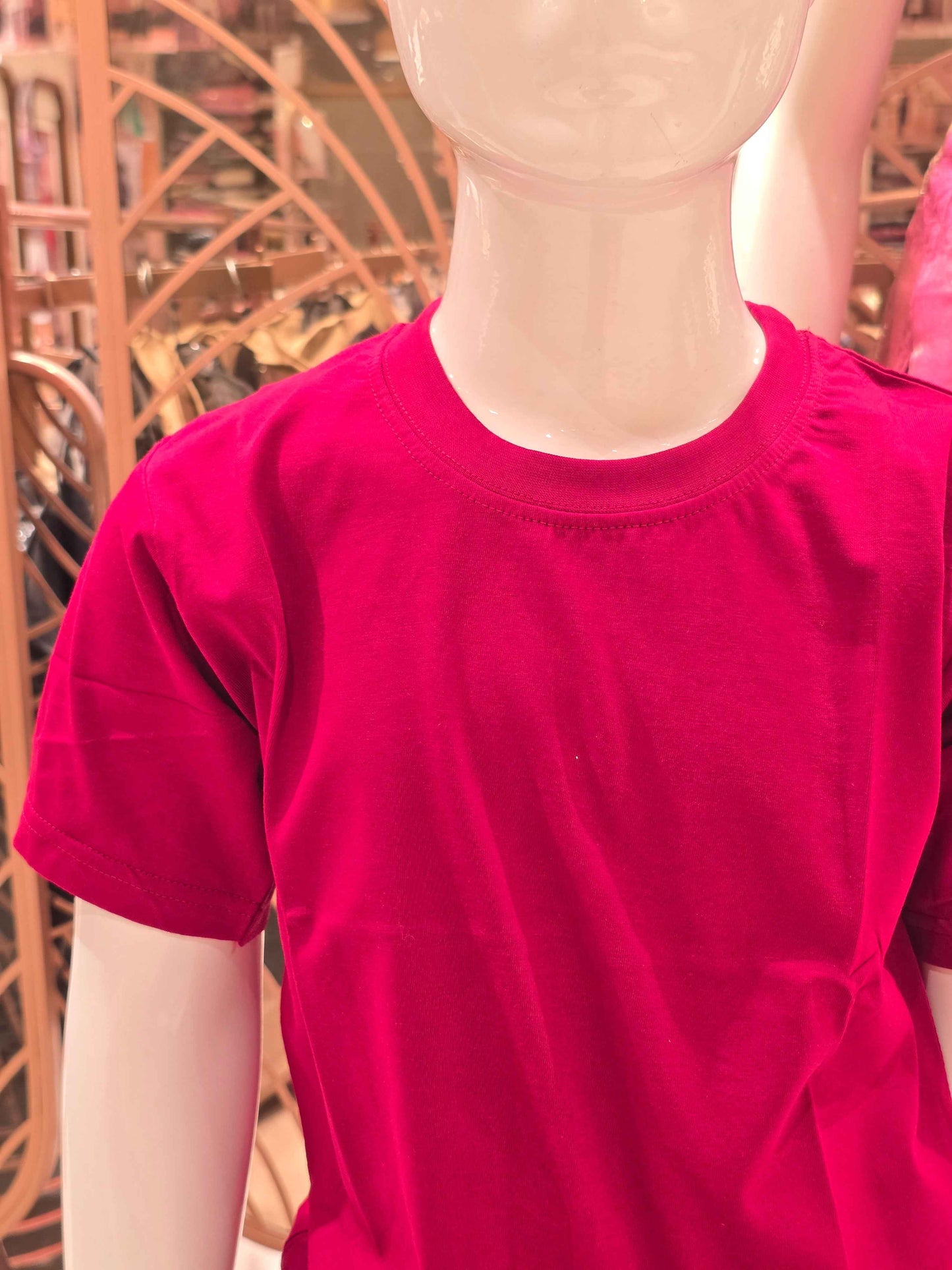 Boys Plain Lycra T-Shirt with Half Sleeves
