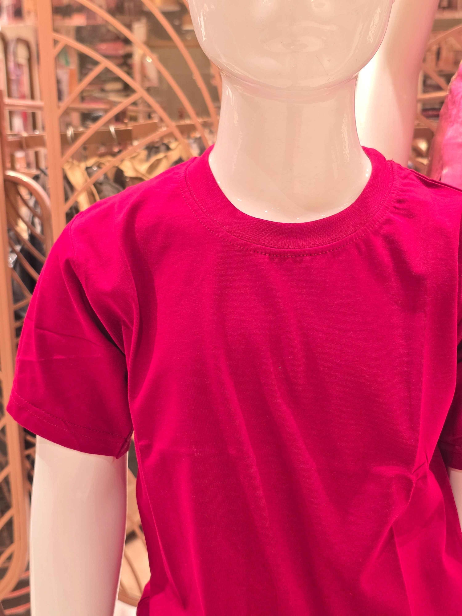 Boys Plain Lycra T-Shirt with Half Sleeves