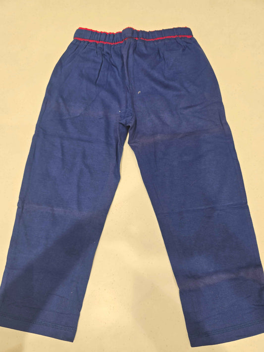 Cotton material blue colour capri for girl