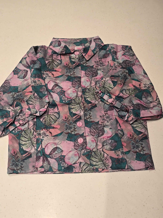 Satin material multi color shade westren shirt for girl
