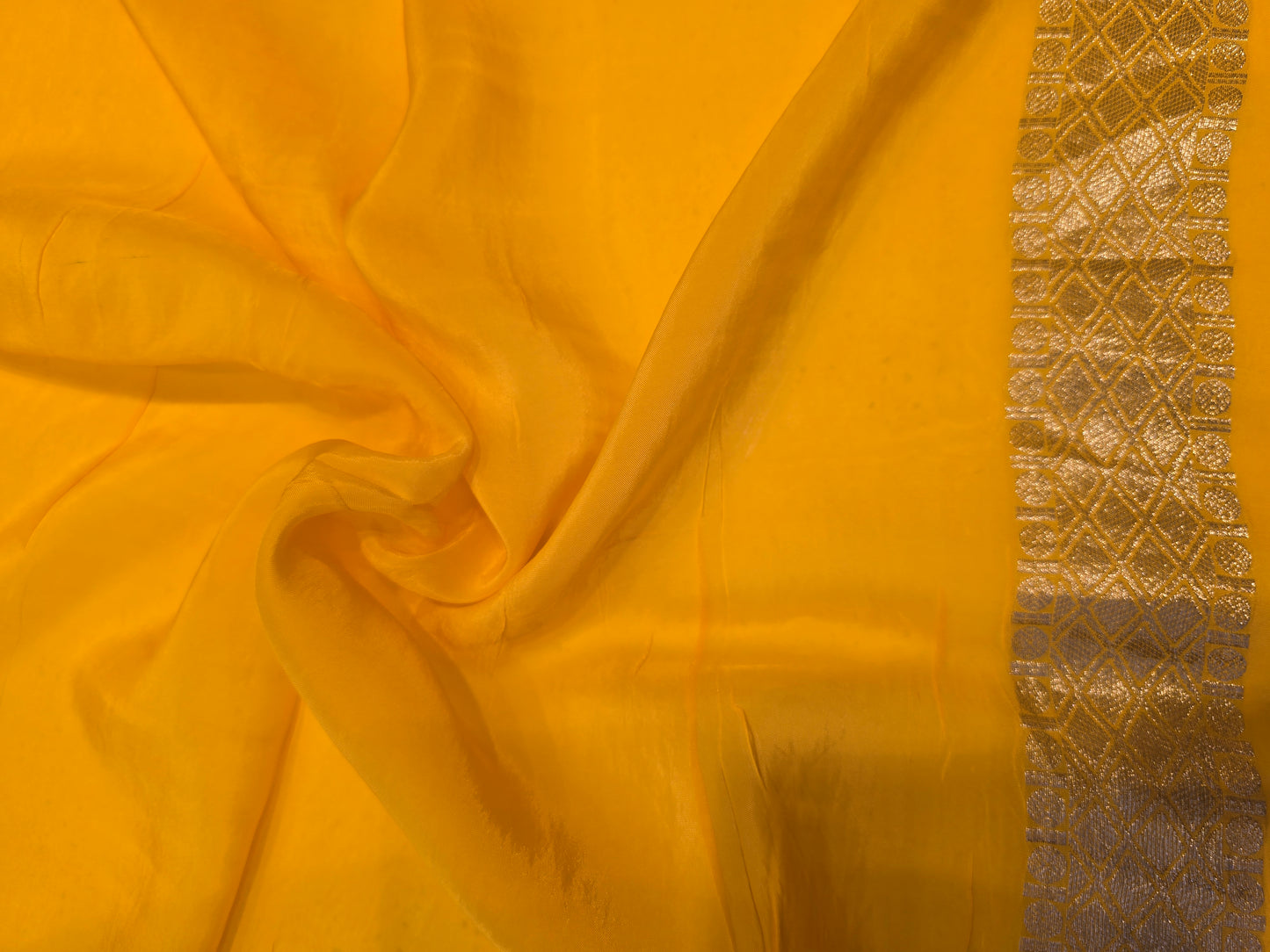 Chinon silk Banarasi border small Butta across the body Festive | party wear