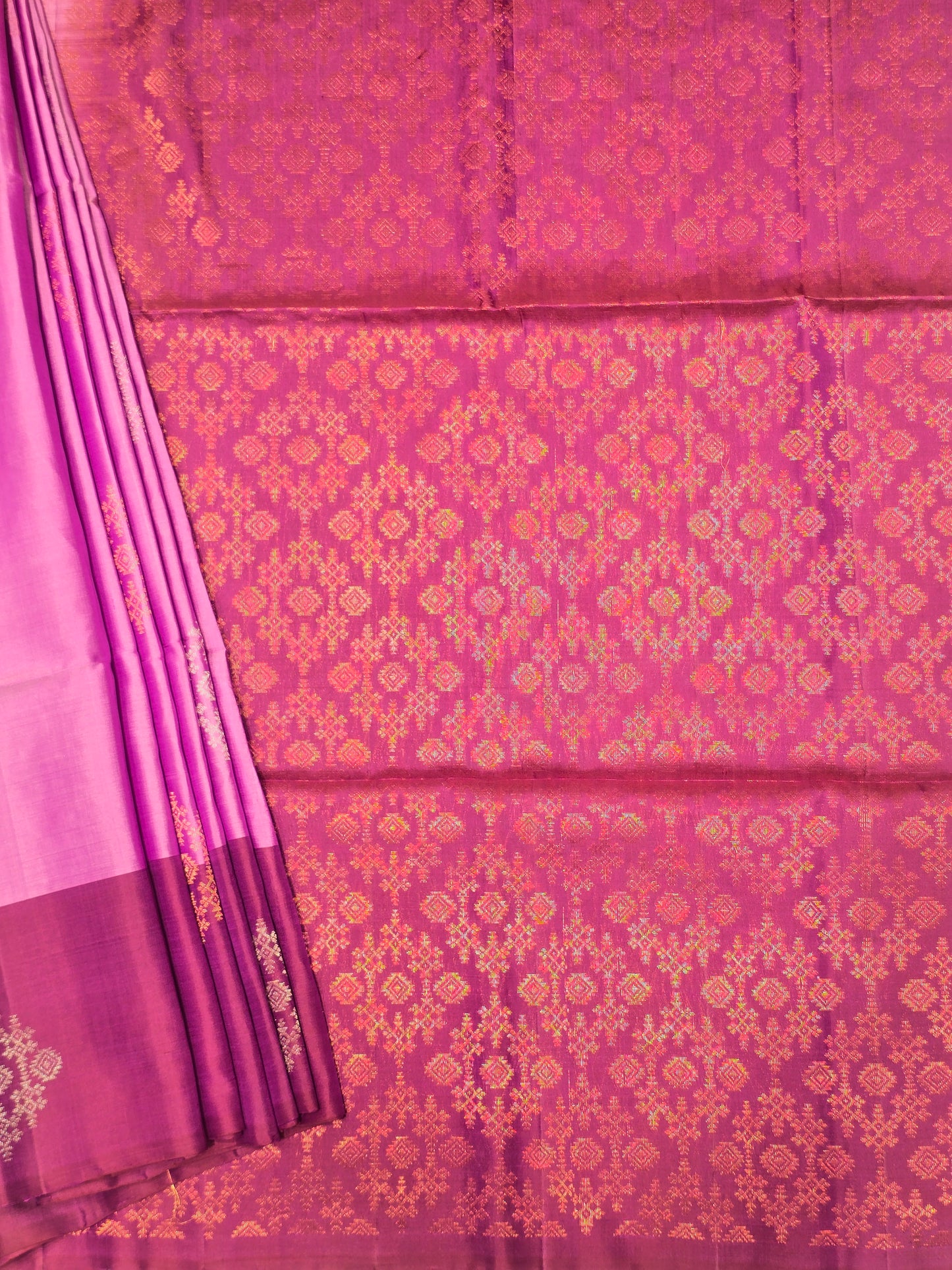 Pure Kanjivaram silk with rich pallu and fancy border