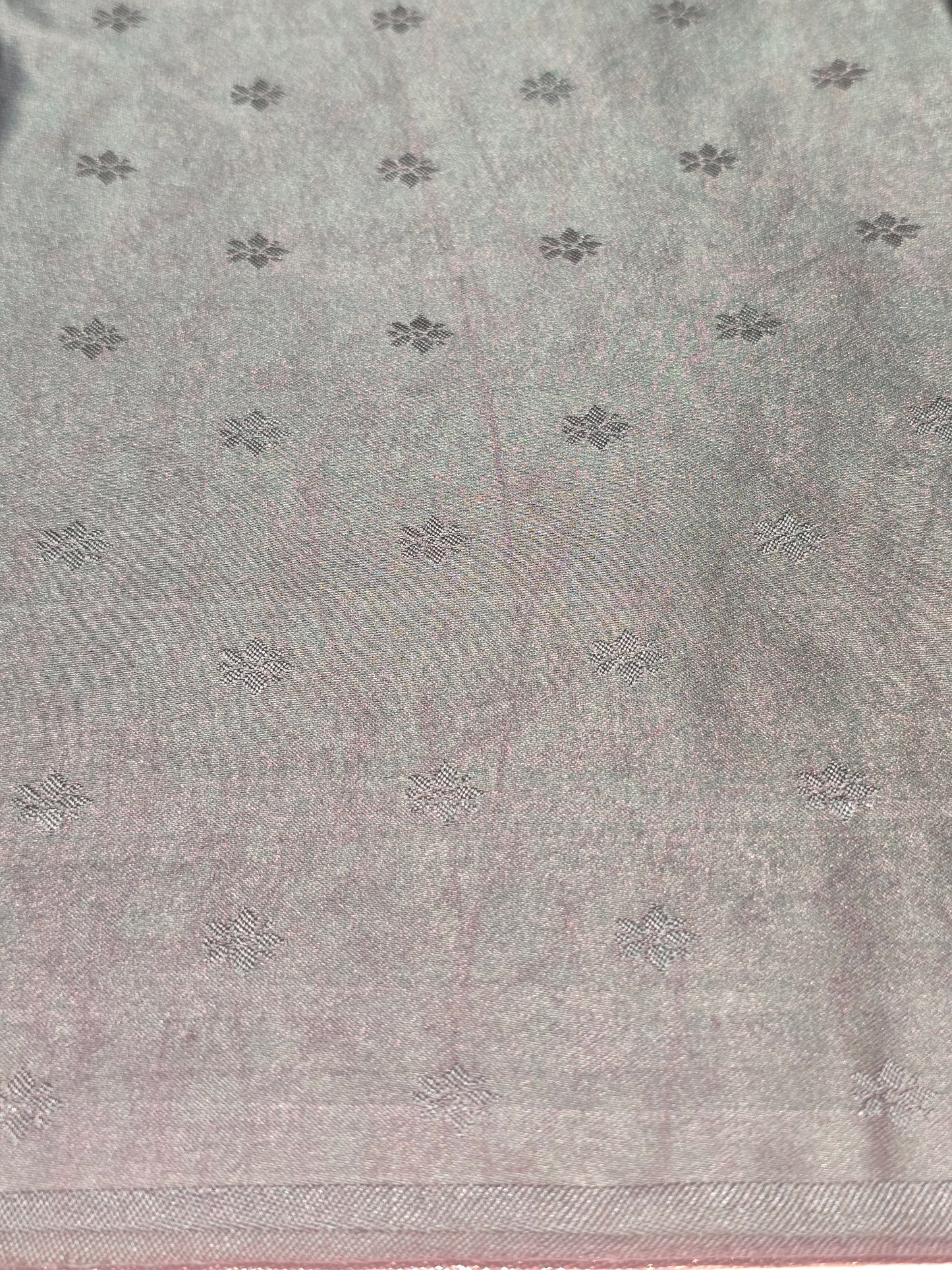 Satin Banarasi Saree with Jari Butta, Rich Pallu & Contrast Blouse | Festive & Traditional Wear