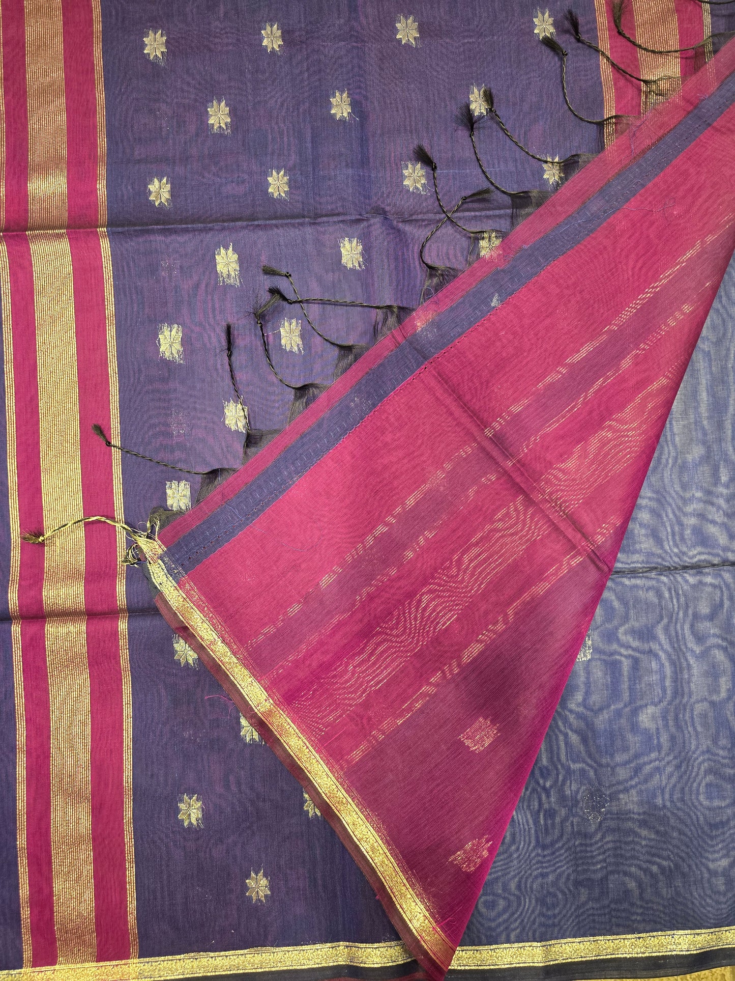 Maheshwari Cotton Silk Saree with Zari Border & Butta Design | Lightweight Festive & Daily Wear Saree for Women