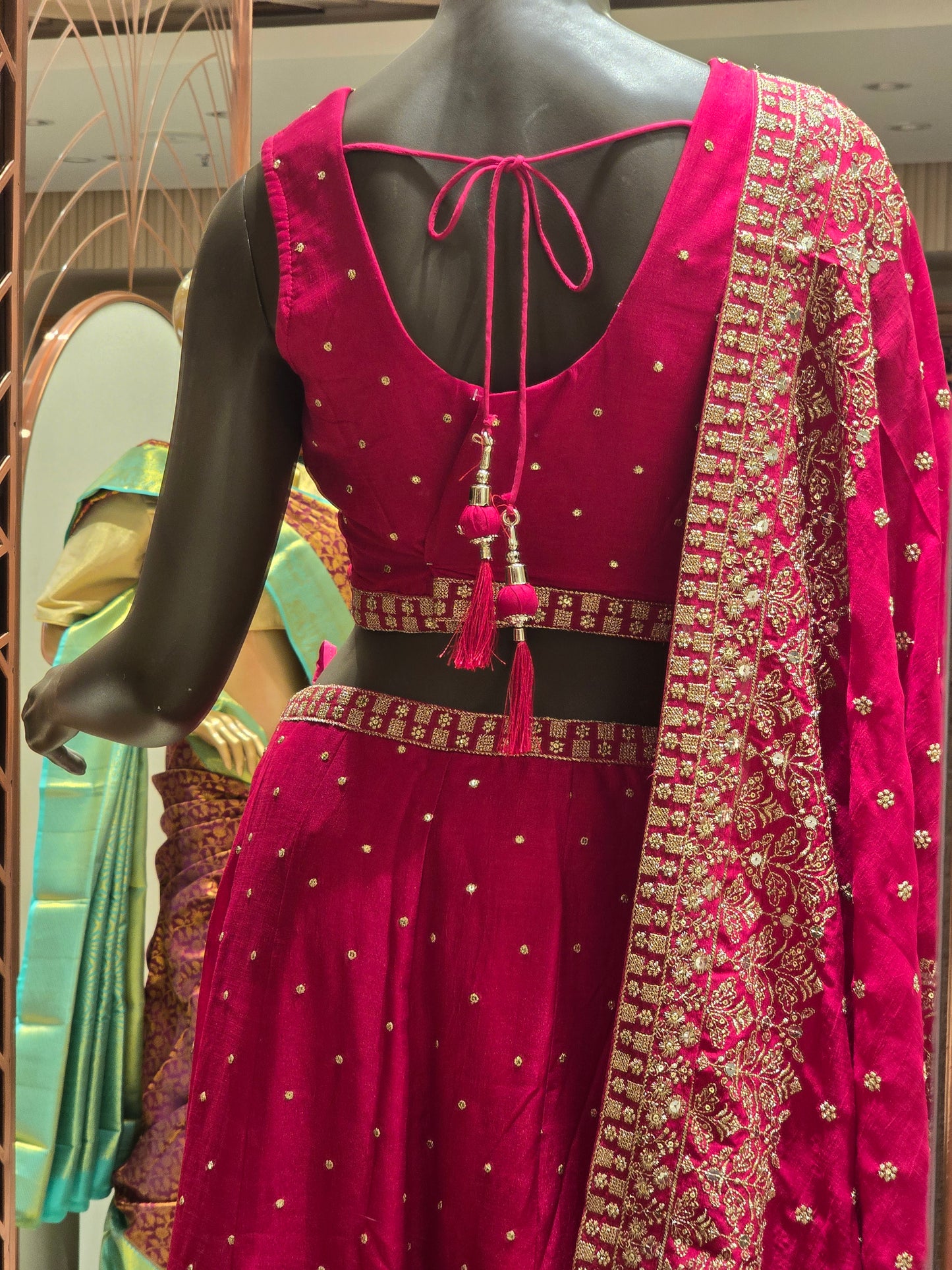 Georgette Lehenga Set with zari embroidery