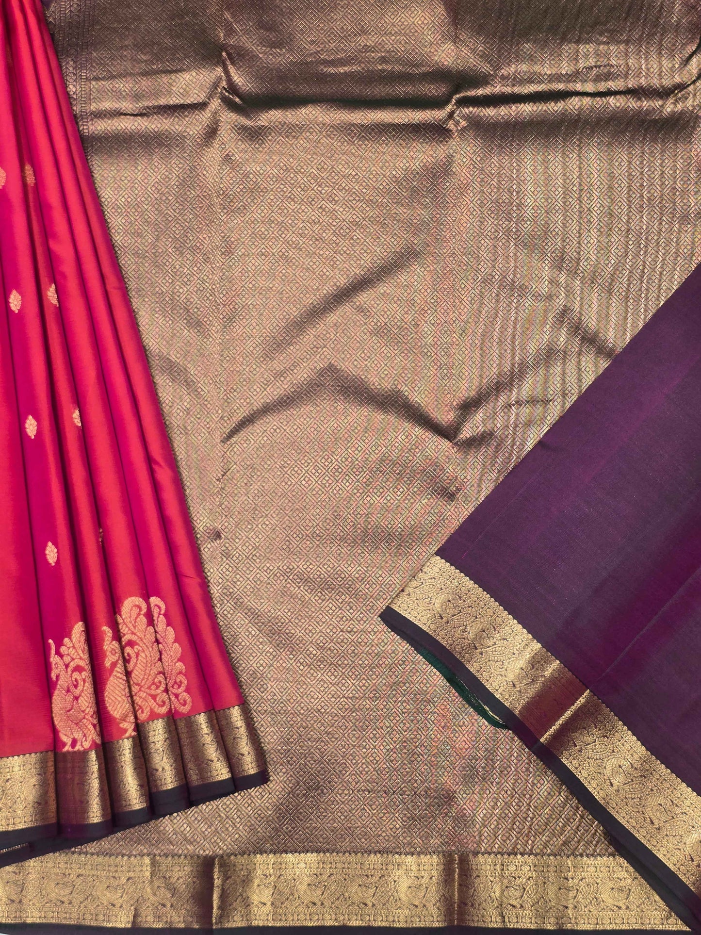 Pure handloom kanjivaram saree with peacock design