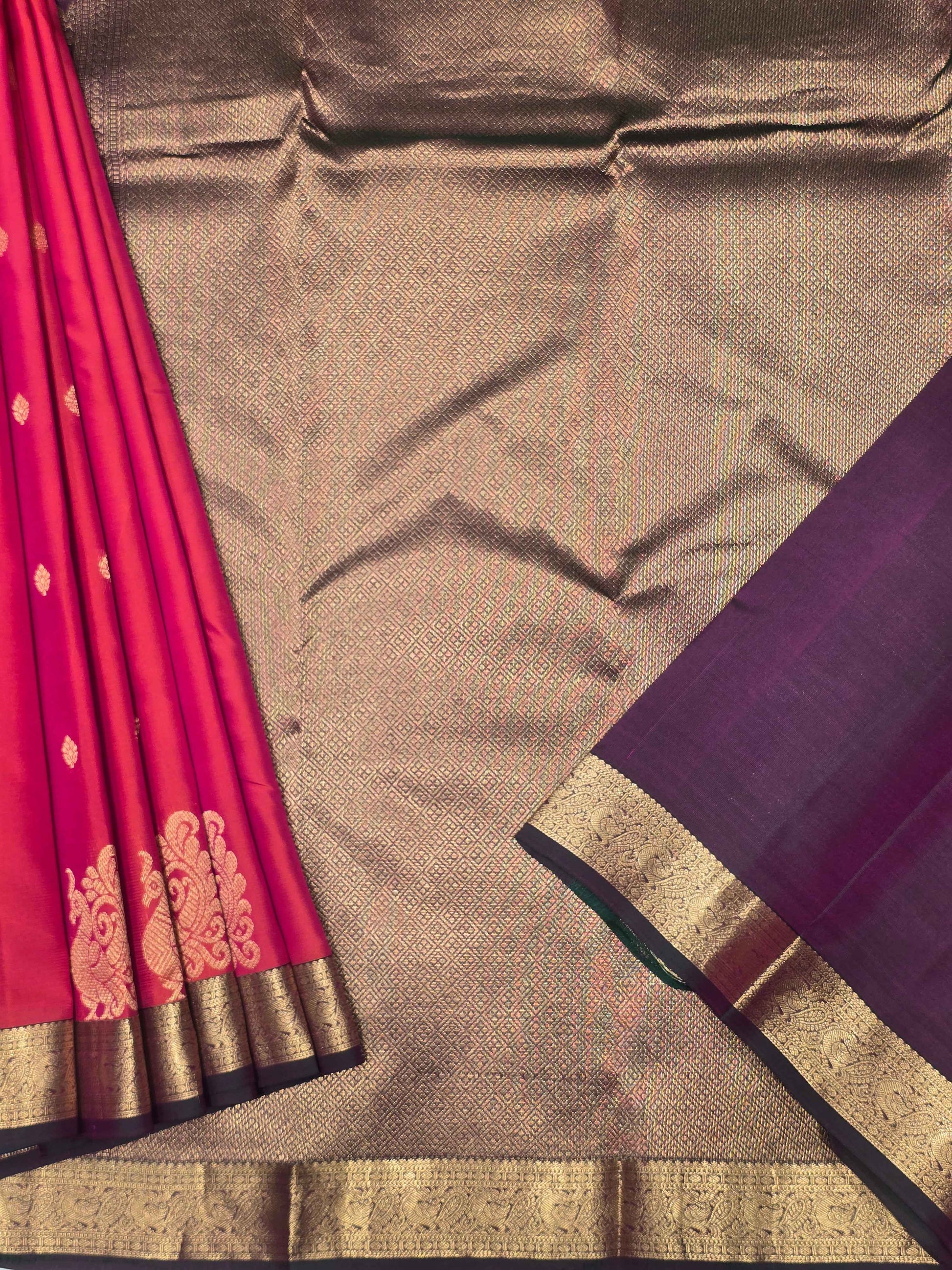 Pure handloom kanjivaram saree with peacock design
