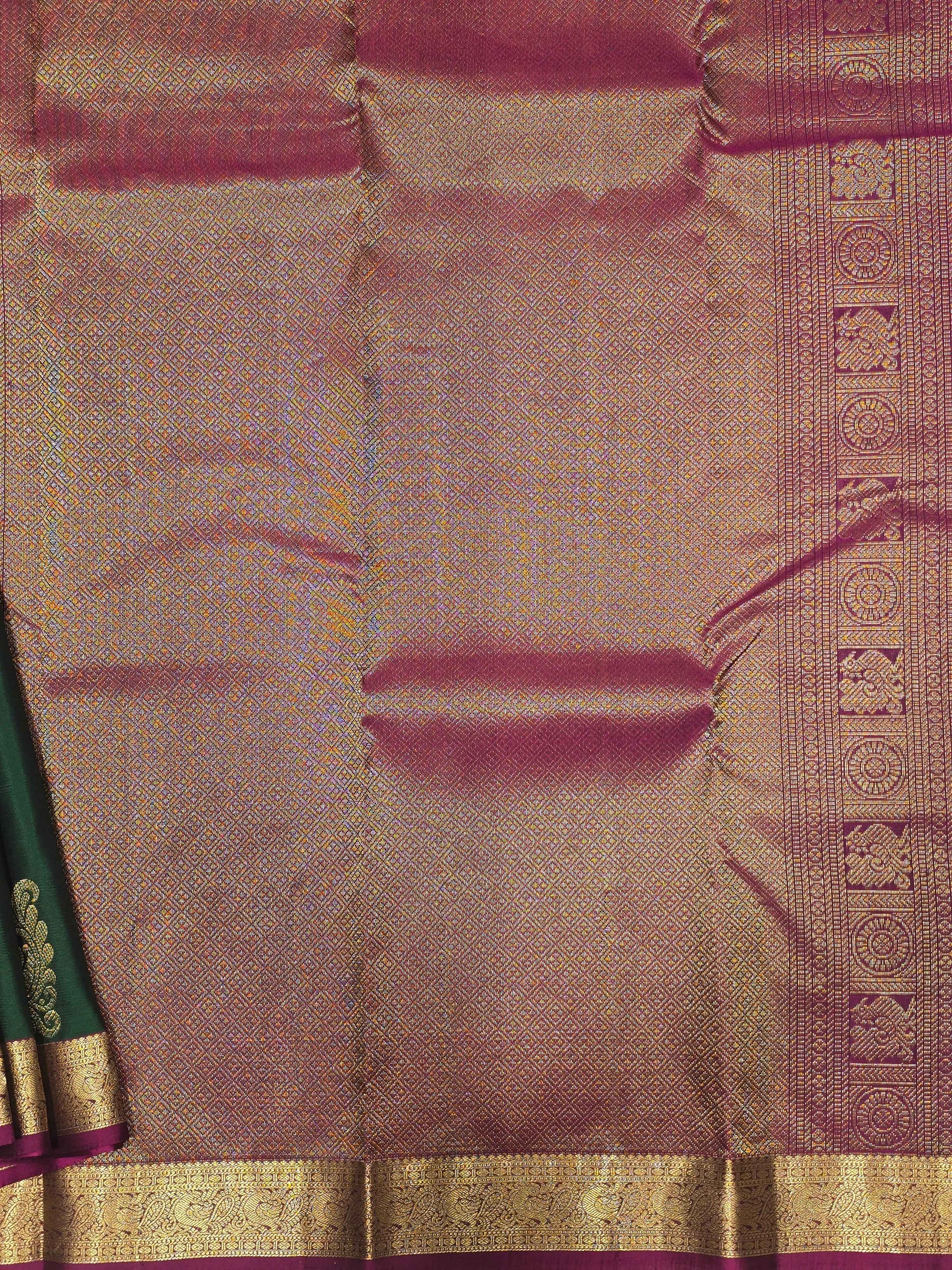 Pure handloom kanjivaram saree with peacock design