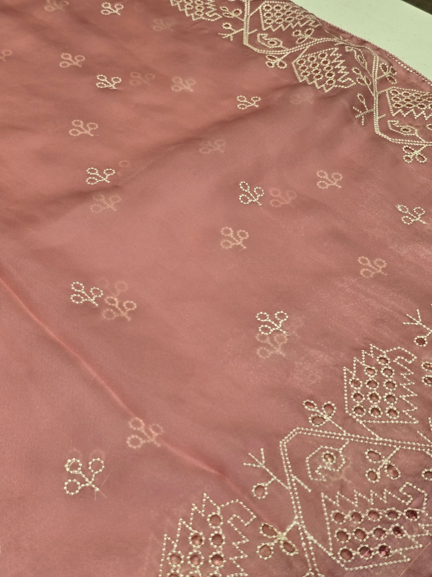 Class tissue with embroidery work fancy saree Festive wear