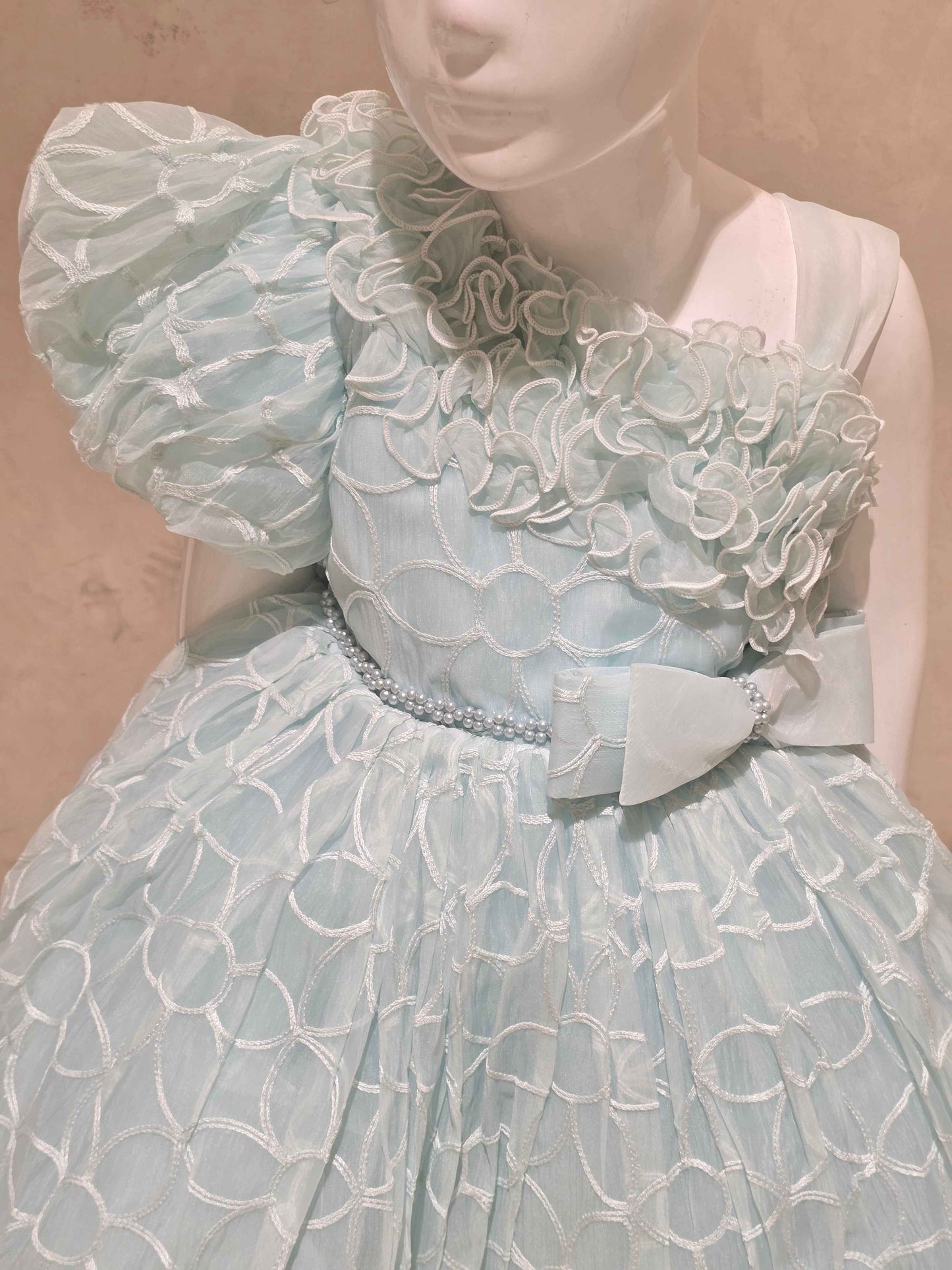 White Organza Baby Frock for Girls